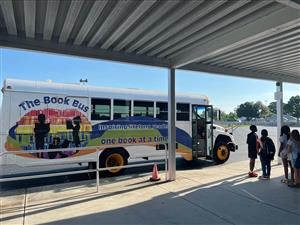  Book Bus Parked in front of school